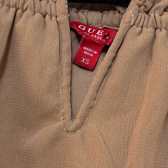 Guess LS Hale Off Shoulder Top Nude Long sleeve Sheer - Picture 6 of 7